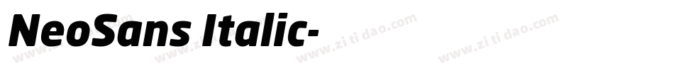 NeoSans Italic字体转换
